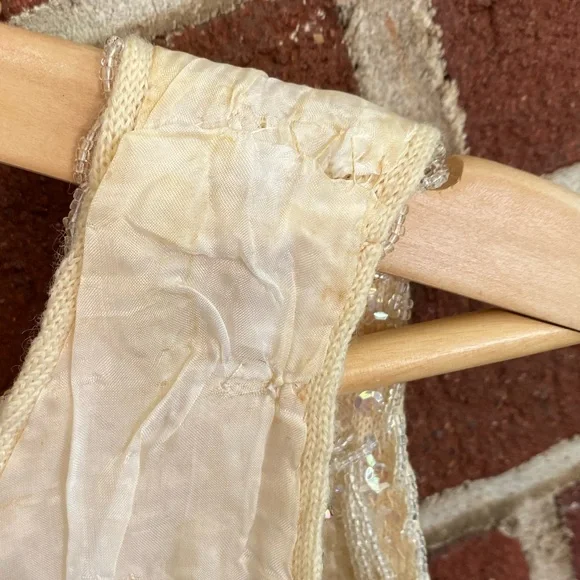 Cream Vintage Sequin Top - Picture 11 of 16